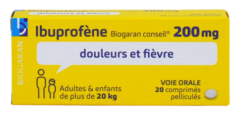 Ibuprofène Biogaran conseil 200mg – 20 comprimés