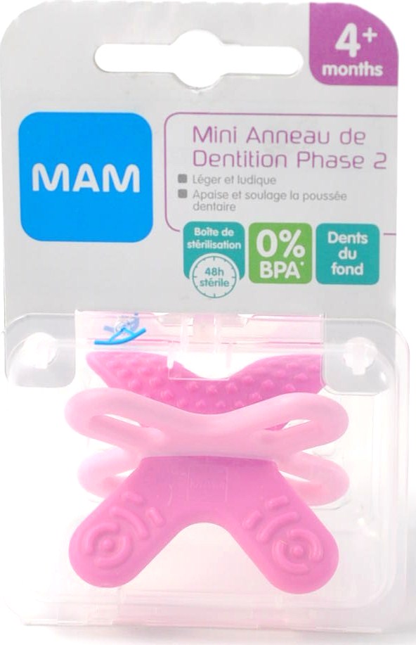 MAM 2 Clips Paire De Bébé Anneau de Dentition/Tétine/dentition Clips Avec Fermeture Velcro 