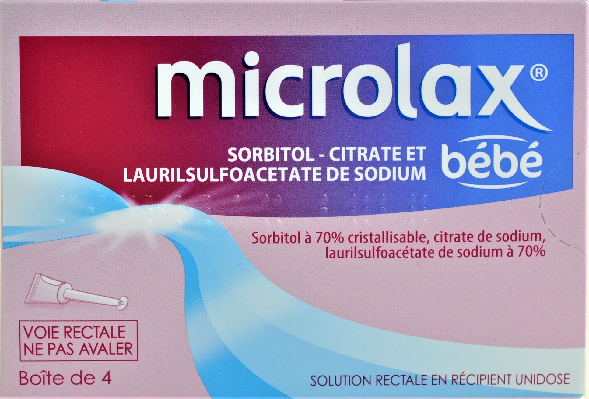 Microlax bébé gel rectal – 4 unidoses 3400935445452 : securemail.fr