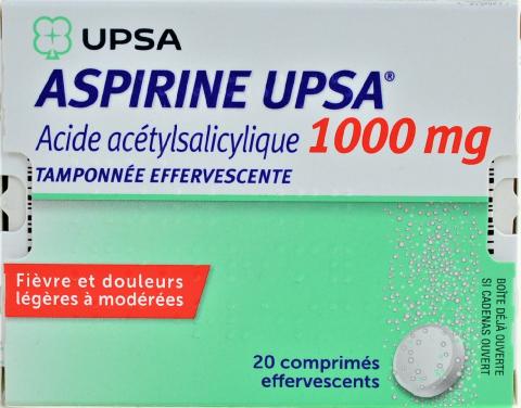 Aspirine 1000mg upsa – 20 comprimés effervescents