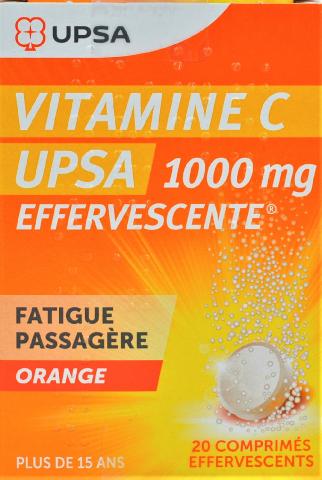 Vitamine C 1000mg upsa - 20 comprimés effervescents