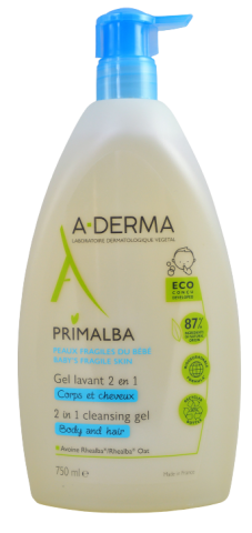 A-derma – Primalba gel lavant 2 en 1 750ml
